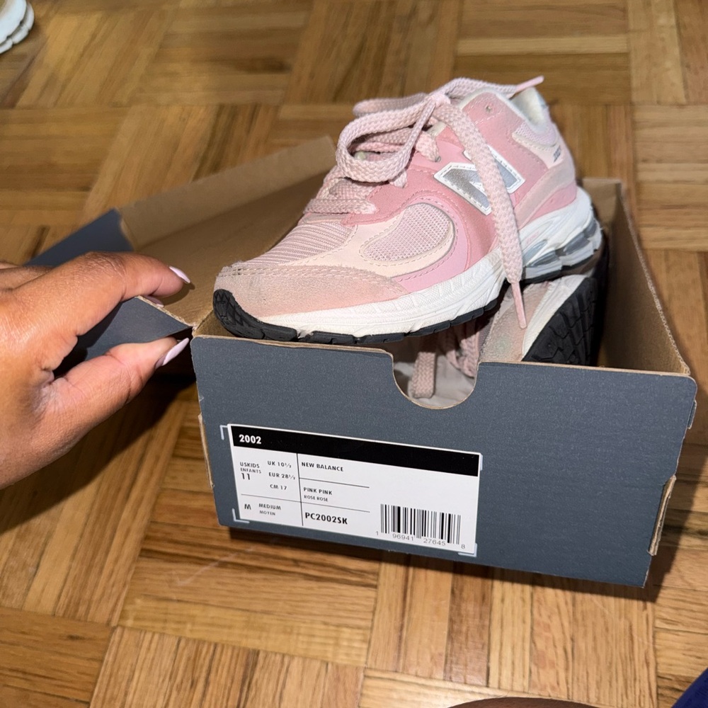 New Balance Kids' Pink & White Sneakers